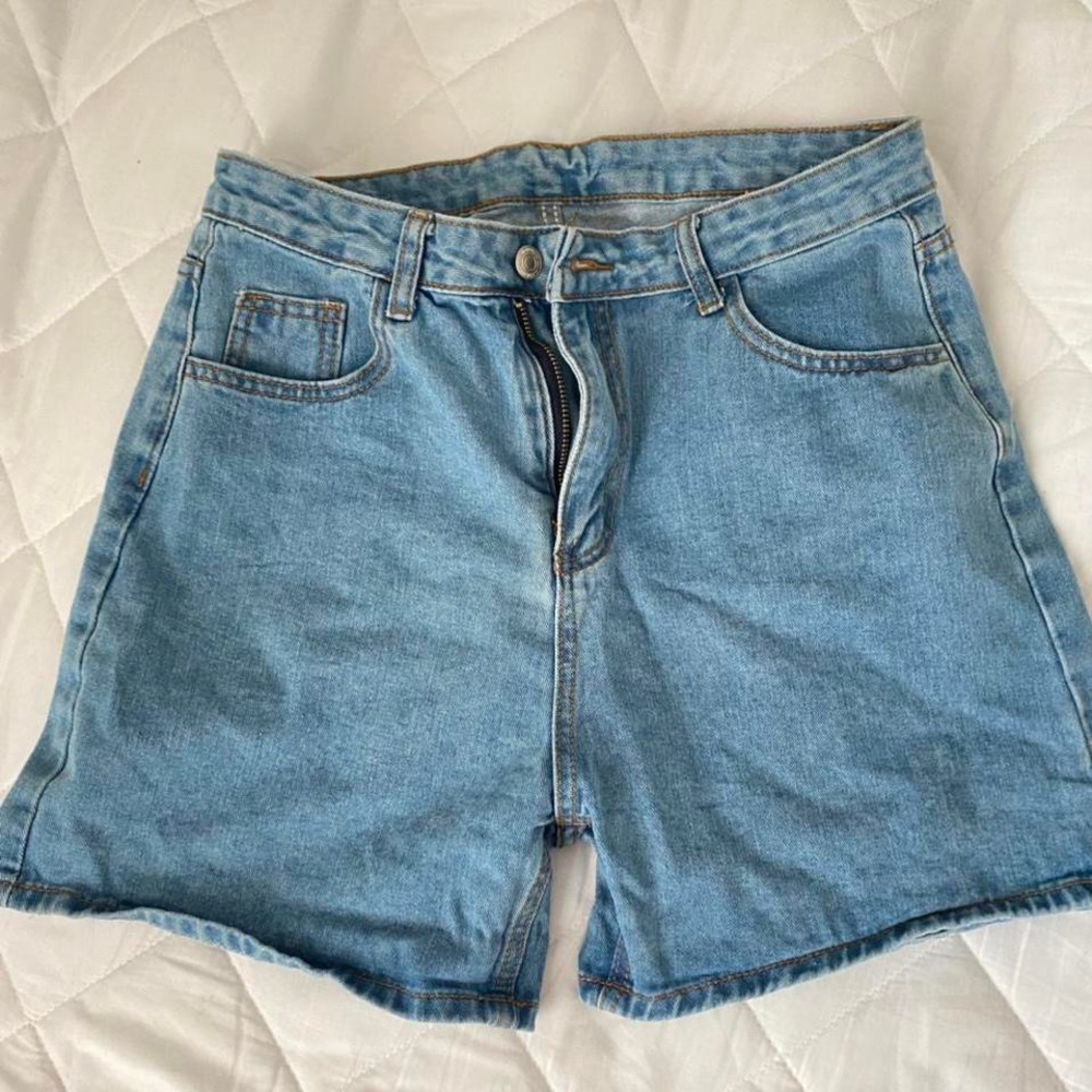 High waisted denim shorts